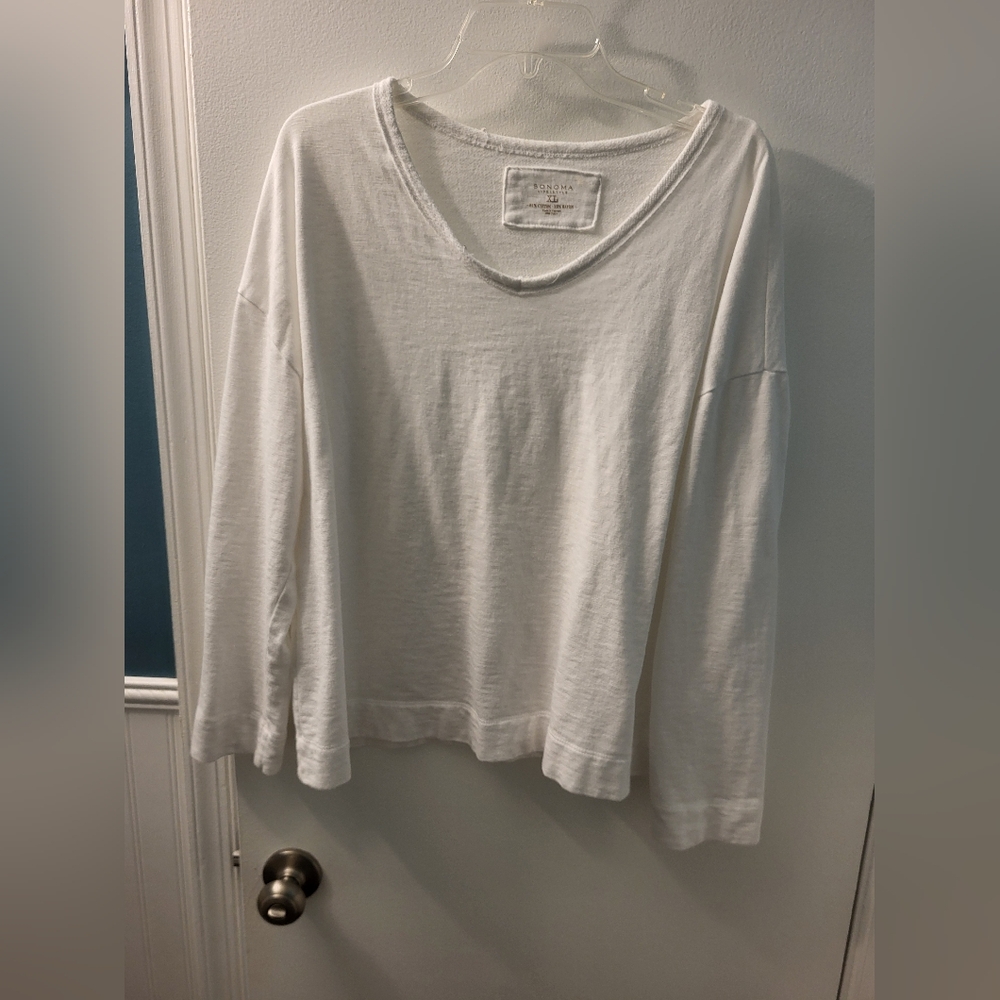 White Long Sleeve Top